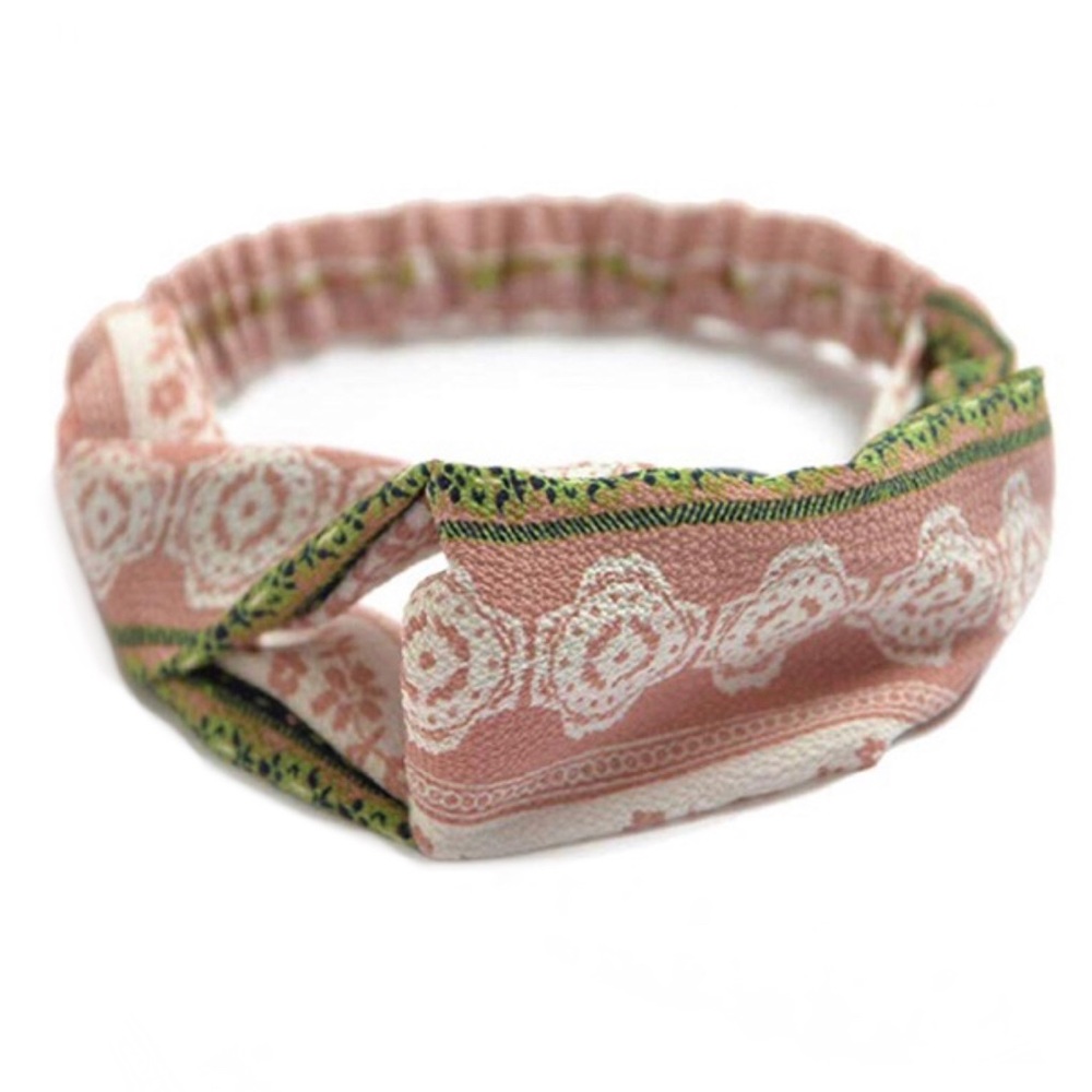 Blush Print Boho Twist Headband